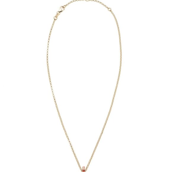 FOUNDRAE Strength Heart Beat Fine Belcher Chain Necklace - Picture 1 of 6